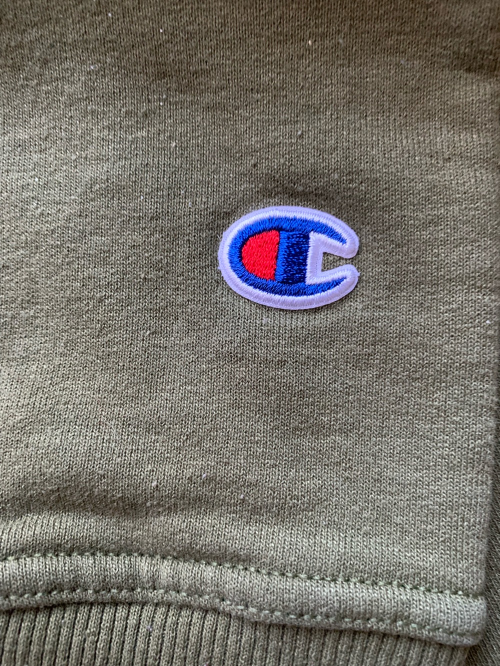 Champion Unisex Olive Green Powerblend Crewneck Sweatshirt - Size S - Picture 9 of 11